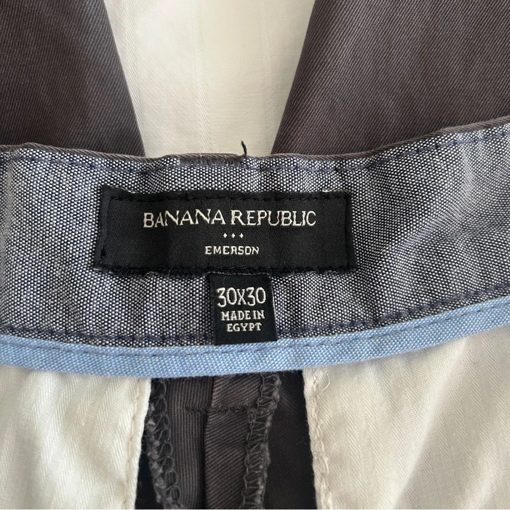 Banana Republic Men's Straight Fit Emerson Chino Sharp Grey Size 30x30